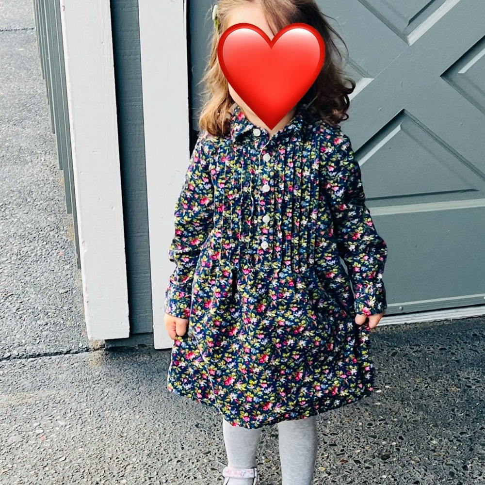 Ralph Lauren corduroy floral shirtdress